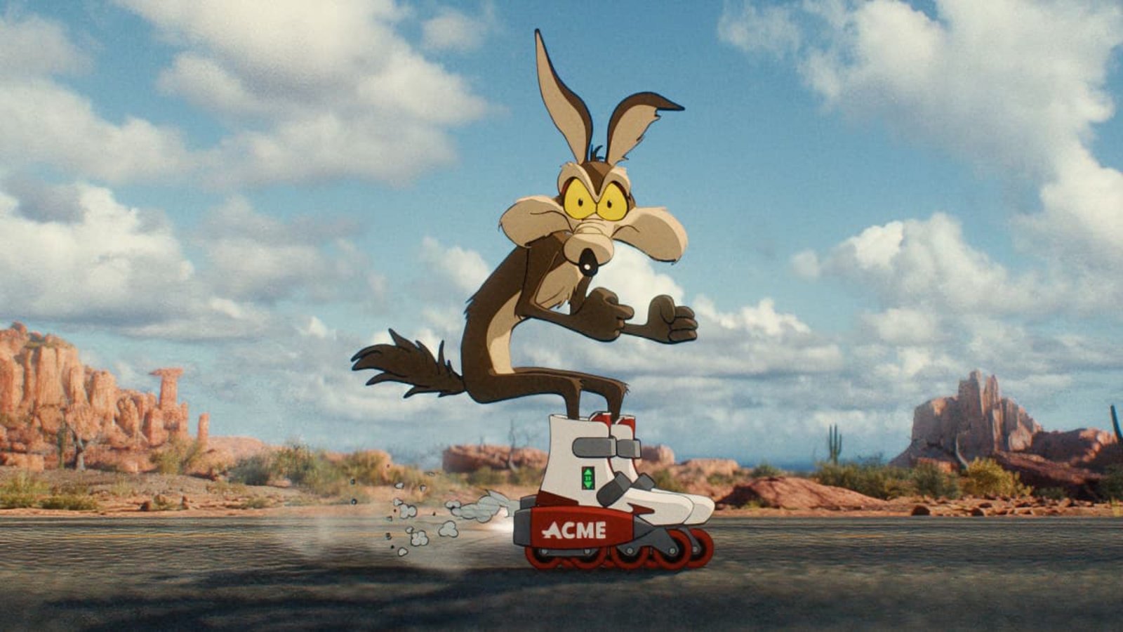 Dieser Trickfilm-Sisyphus wird nicht von den Göttern, sondern von eines globalen Unterhaltungskonzern für seinen Übermut bestraft: Szene aus dem Film „Coyote vs. ACME“2026 Warner Bros. Entertainment Inc.