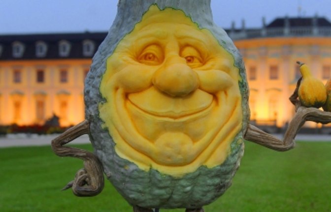 Kürbis-Schnitzwelt Kürbisausstellung Blühendes Barock Blüba Ludwigsburg Residenzschloss Foto:p