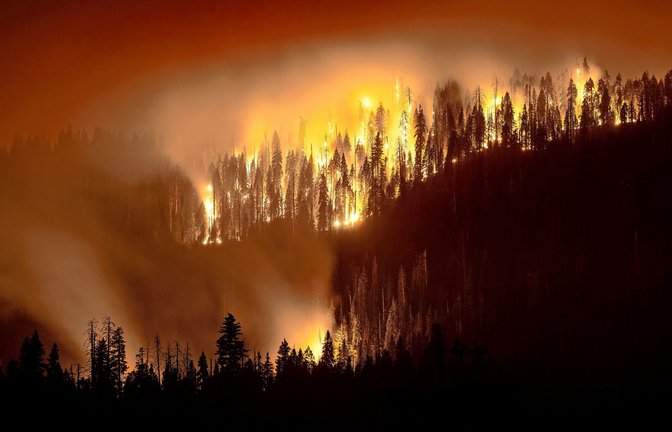 Waldbrand in Kalifornien.<span class='image-autor'>Foto: AP/dpa/Noah Berger</span>