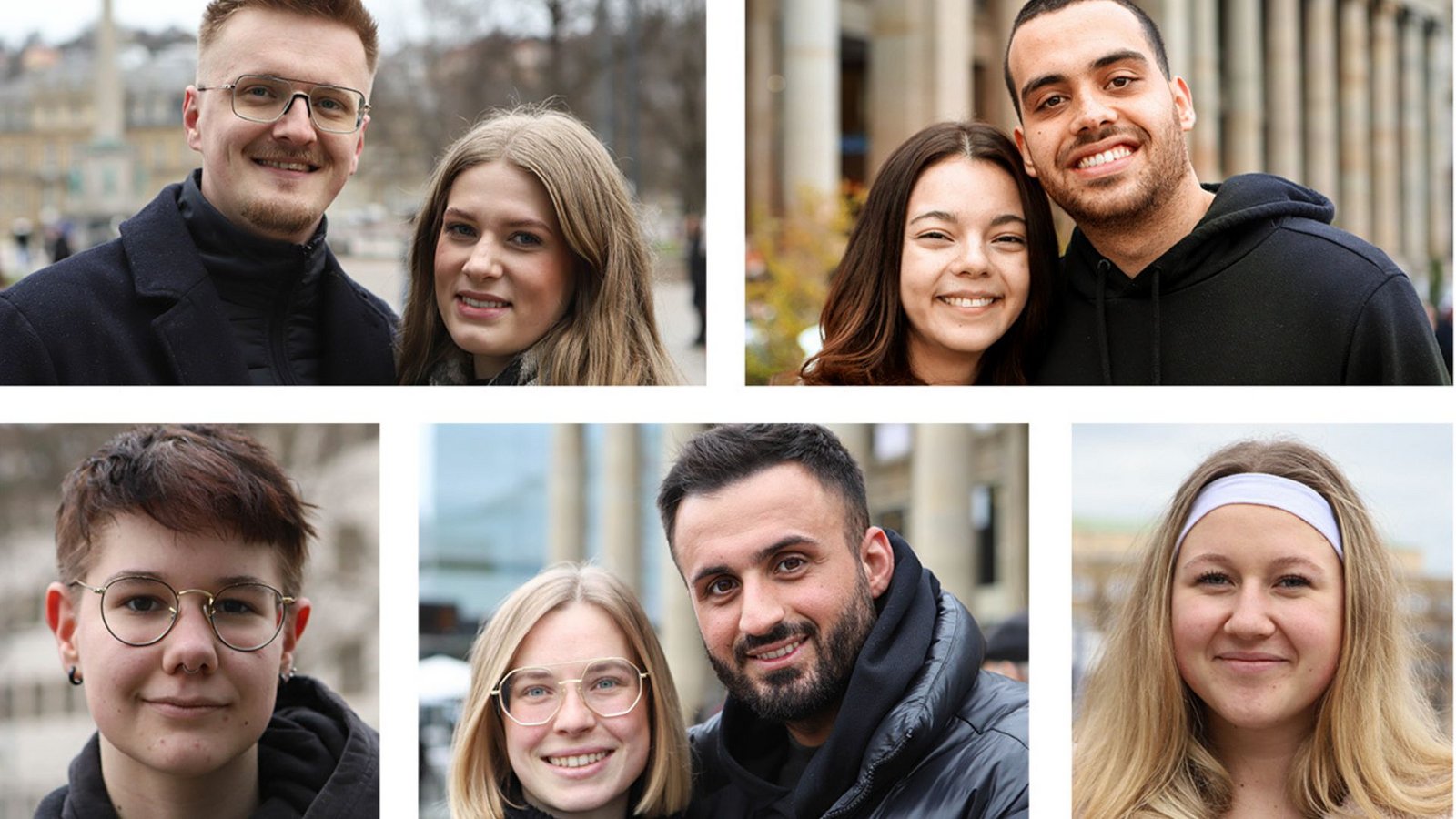 Wir haben Menschen zwischen 18 und 30 aus der Region befragt.Foto: Lichtgut/Zophia Ewska, Montage: Alexander /Miller Wir haben Menschen zwischen 18 und 30 aus der Region befragt.Foto: Lichtgut/Zophia Ewska, Montage: Alexander /Miller