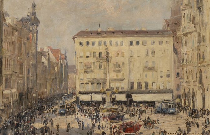 Das Bild „Marienplatz in München“ von Rudolf Schramm-Zittau wird an die Nachfahren der Familie Stern zurückgegeben<span class='image-autor'>Foto: Frank Kleinbach</span>