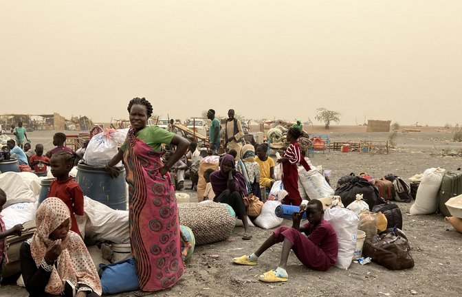 Flüchtlinge aus dem Sudan: Die humanitäre Not im Sudan weitet sich  aus (Symbolfoto).<span class='image-autor'>Foto: Eva-Maria Krafczyk/dpa/Eva-Maria Krafczyk</span>