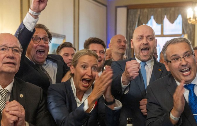 Landtagswahl-Ergebnis in Hessen im Oktober: Der Jubel der AfD, darunter Alice Weidel war groß. (Archivbild)<span class='image-autor'>Foto: dpa/Helmut Fricke</span>