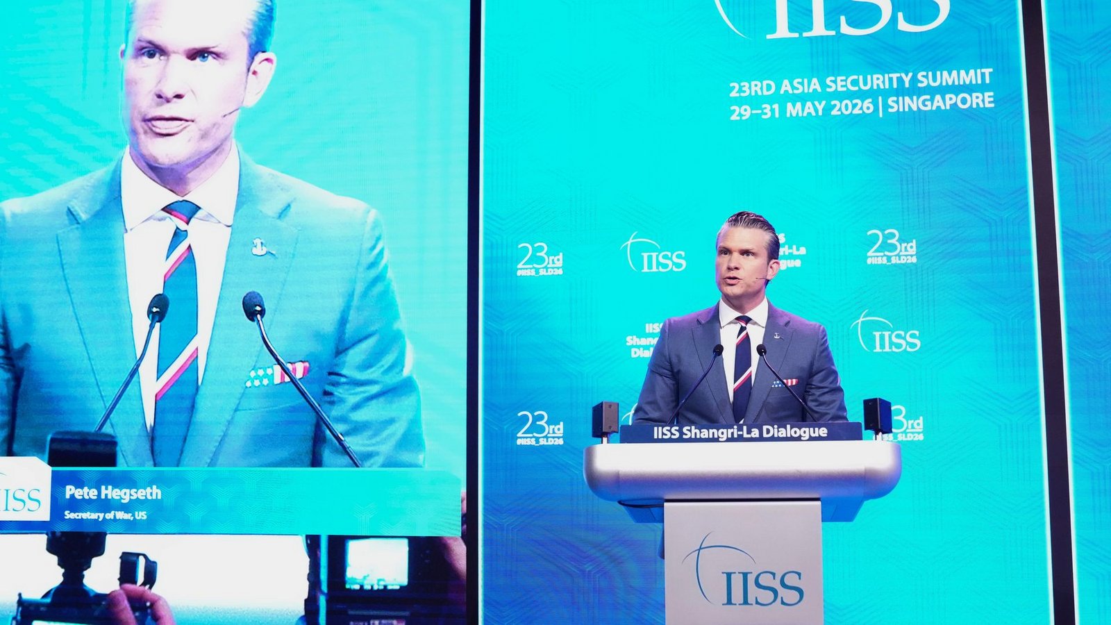 Hegseth hat Europa in Singapur scharf kritisiert.Foto: Achmad Ibrahim/AP/dpa Hegseth hat Europa in Singapur scharf kritisiert.Foto: Achmad Ibrahim/AP/dpa
