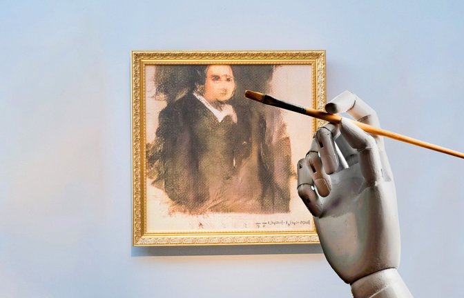 Dieses Bild wurde von keines Menschen Hand gemalt, aber für 380 000 Euro bei Christie’s versteigert.<span class='image-autor'>Foto: dpa/Christies</span>