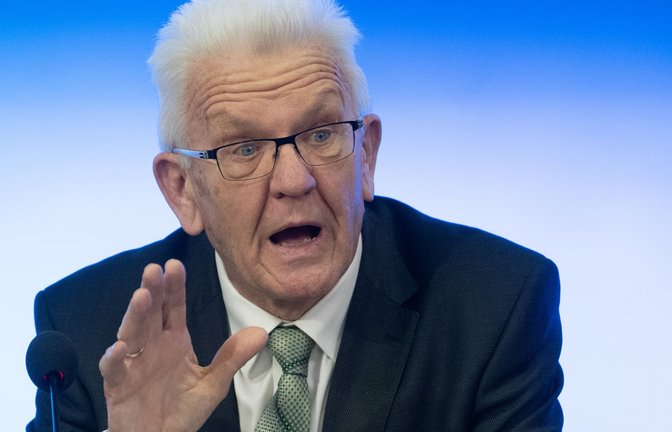Ministerpräsident Winfried Kretschmann (Grüne) dran selbst überhaupt nicht an den Ort des Geschehens vor.<span class='image-autor'>Foto: dpa/ Murat</span>