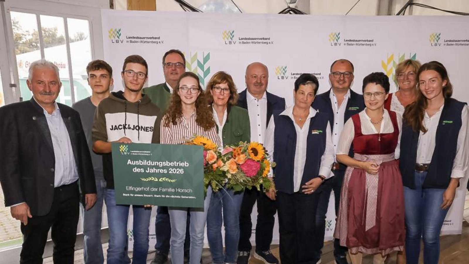 Bauerntag 2026 Landesbauernverband LBV Auszeichnung Betrieb des Jahres Elfingerhof Maulbronn Ausbildung Ausbildungsbetrieb Familie Horsch, Foto: LBV / Alexander_Klarmann