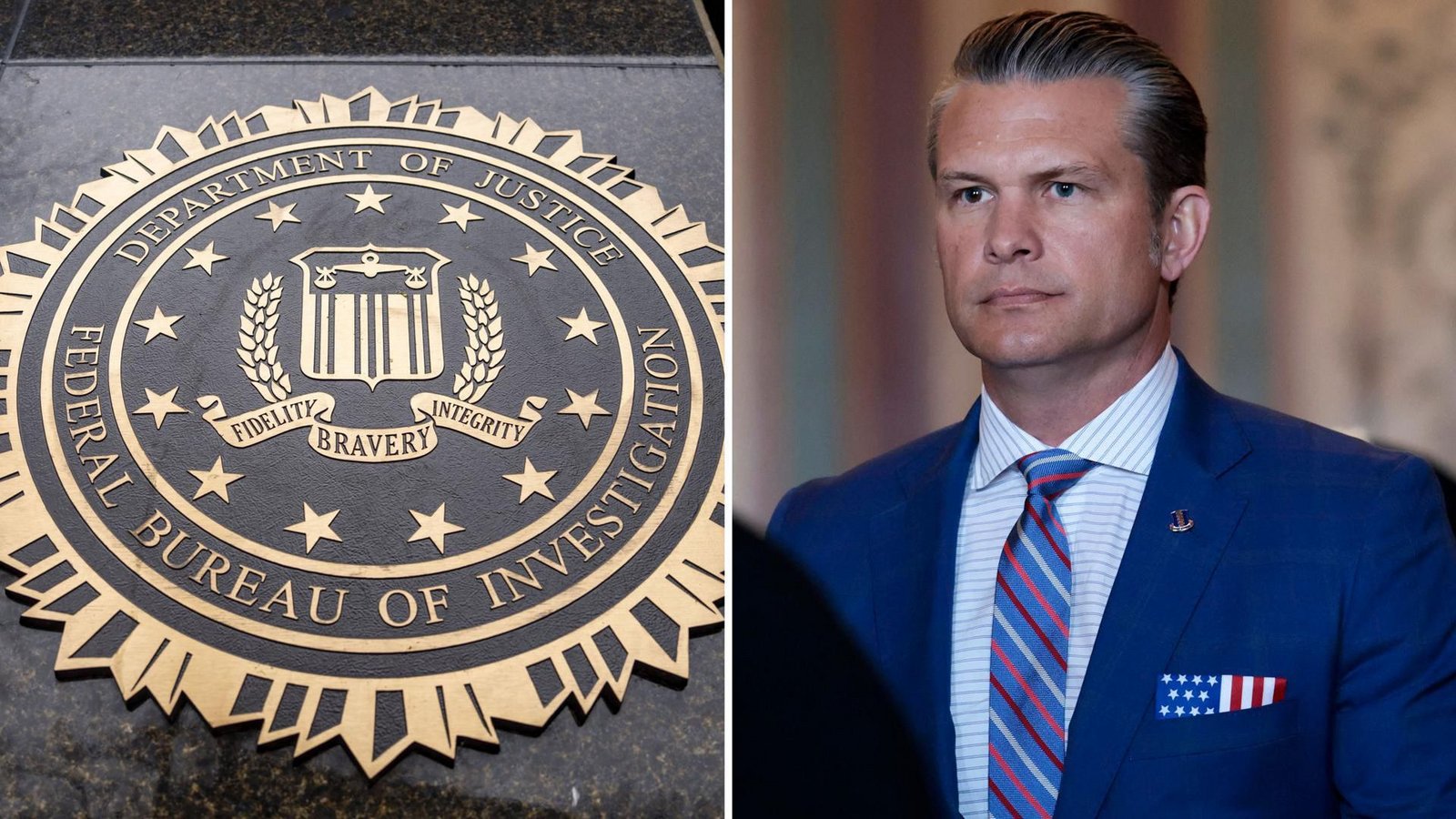 Das FBI durchsuchte die Wohnung einer Washington-Post-Journalistin. Pete Hegseth (l.), inzwischen „Kriegsminister“, hatte vergangenes Jahr selbst mit einem Leak für Aufsehen gesorgt (Archiv).Foto: IMAGO/UPI Photo/IMAGO/BONNIE CASH