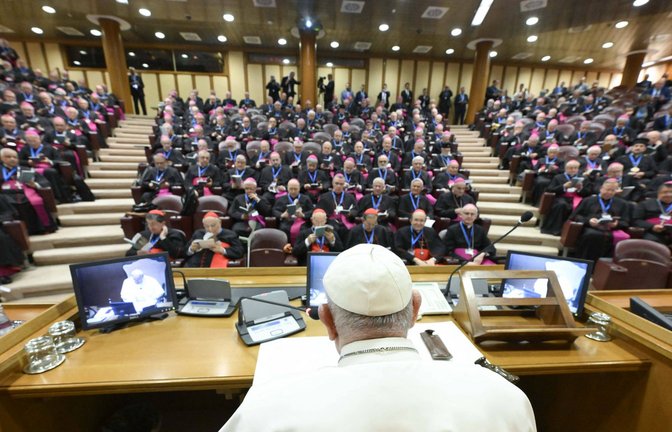 Am 20. Mai 2024 traf der Papst die italienischen Bischöfe im Vatikan. Dort sagte er dann auch den Satz: „C’è già troppa frociaggine “ – „Es gibt schon zu viel Schwuchtelei.“<span class='image-autor'>Foto: Imago/Abacapress</span>