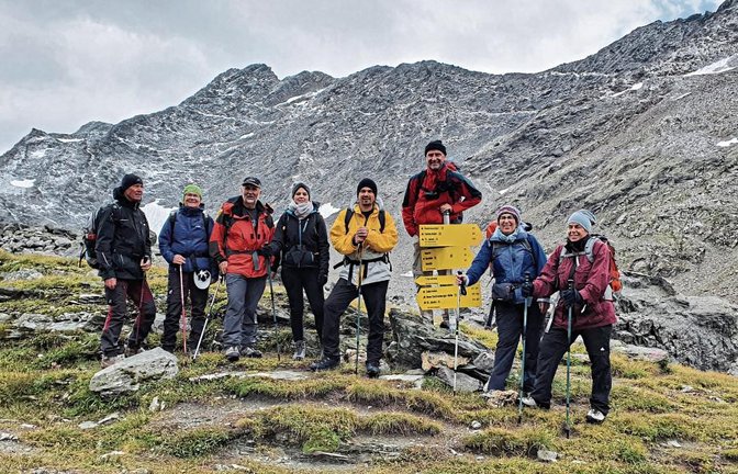 Die Sersheimer Gruppe absolviert eine besondere Hüttentour am Großvenediger.  Fotos: p