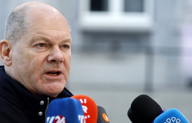Die Europäische Union könne „auf Zollpolitiken mit Zollpolitiken reagieren“, sagte Scholz am Montag bei einem informellen EU-Gipfel in Brüssel.<span class='image-autor'>Foto: dpa/Geert Vanden Wijngaert</span>