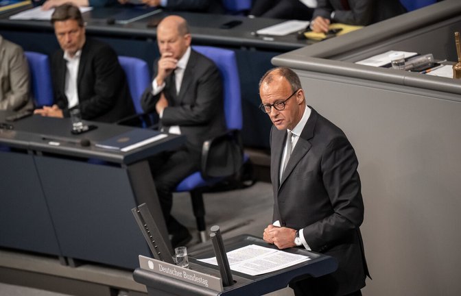 Robert Habeck (Grüne), Olaf Scholz (SPD) und Friedrich Merz (CDU, v. li.) – am Ende werden die Bürger an der Wahlurne über das Personal entscheiden ,<span class='image-autor'>Foto: /</span>
