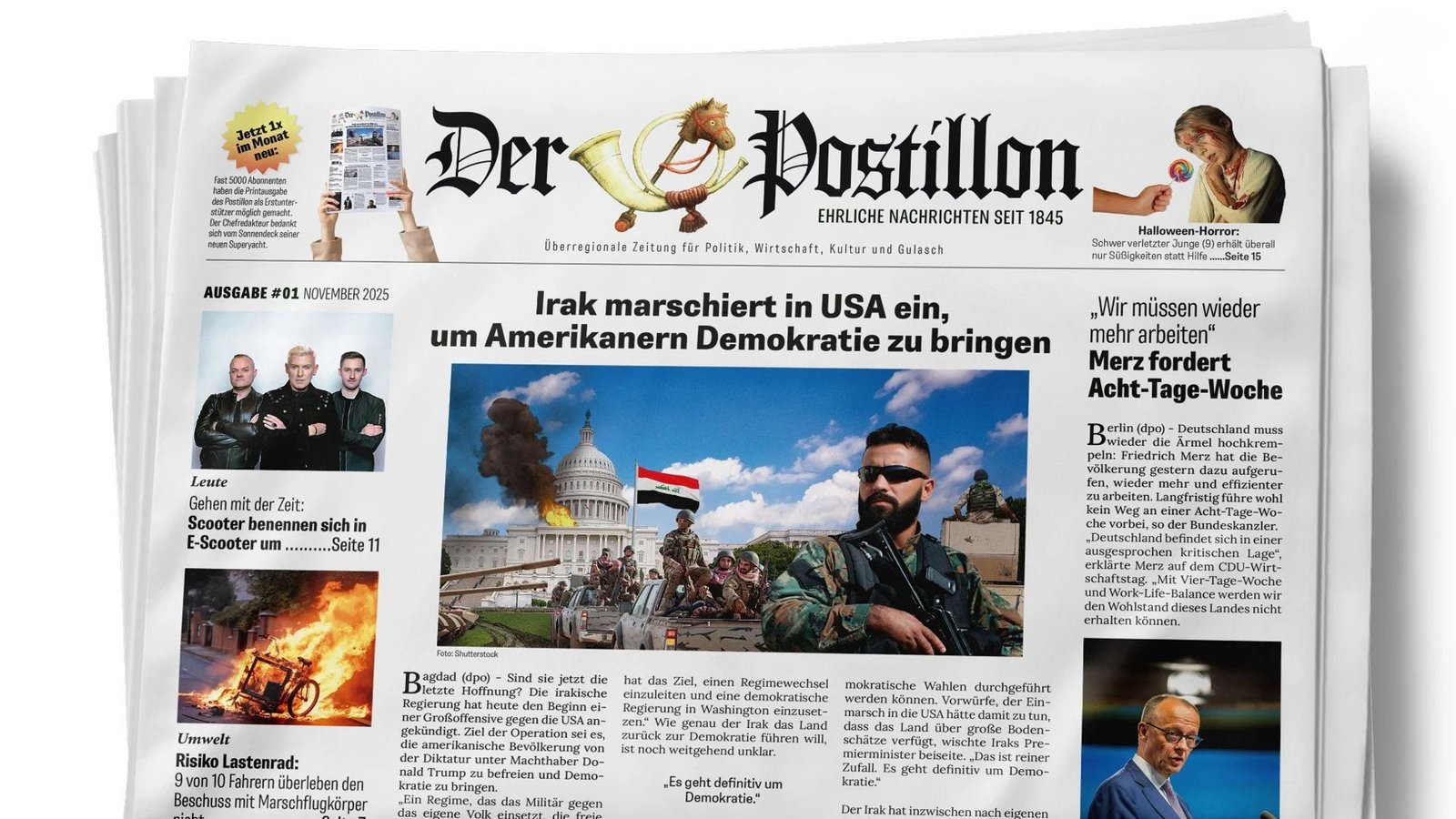 Darauf haben viele gewartet: der Postillon kommt an die Kioske.Foto: privat Darauf haben viele gewartet: der Postillon kommt an die Kioske.Foto: privat