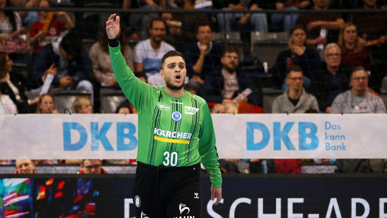 Samir Bellahcene hielt sieben Bälle.Foto: Pressefoto Baumann/Julia Rahn
