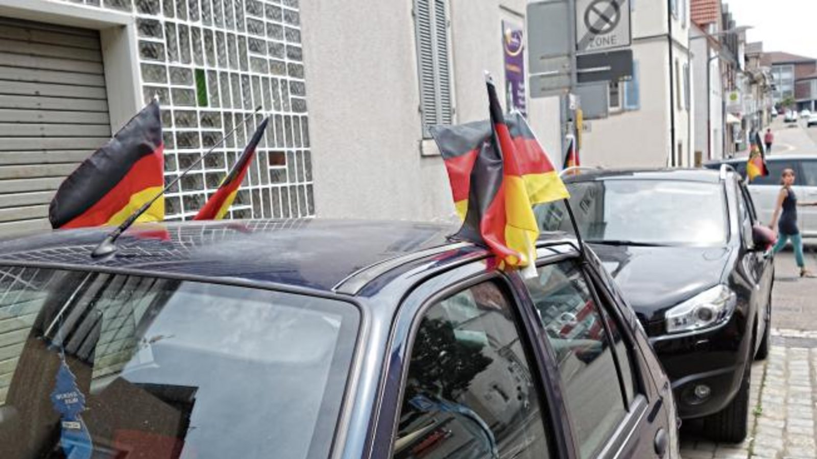 In Vaihingen ist man offensichtlich für die Fußball-WM gerüstet.  Foto: Rücker