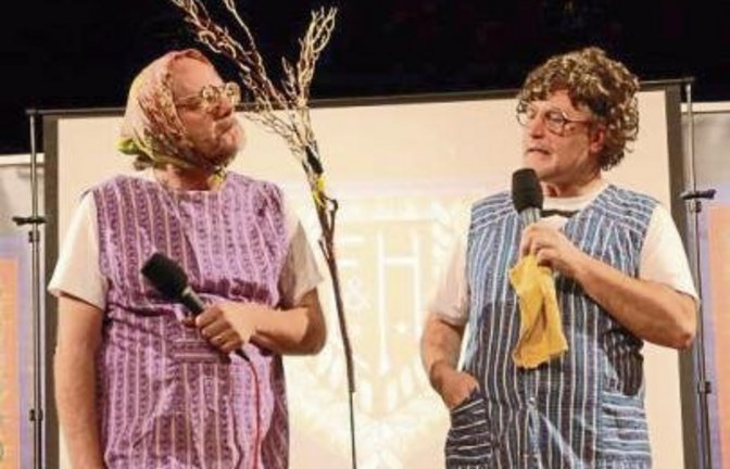 Ernst Mantel und Heiner Reiff zu Gast in Eberdingen. Foto: Gramberg