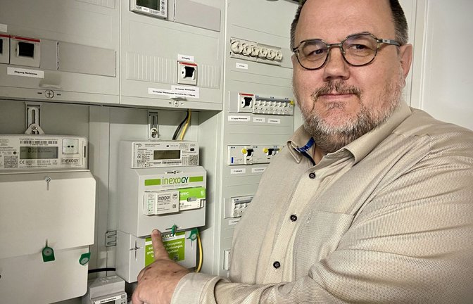 Unscheinbares Gerät mit großem Potenzial: der Smart Meter von Sven Schneegans.<span class='image-autor'>Foto: Faltin</span>