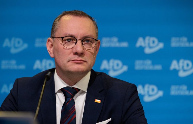 Er riecht eine „Geschmäckle“, das seine Partei verströmt: AfD-Chef Tino Chrupalla.<span class='image-autor'>Foto: dpa</span>