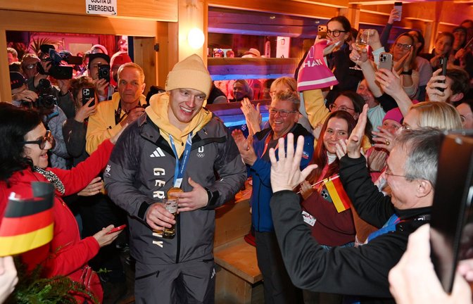 Max Langenhan beim Empfang im Deutschen Haus am Sonntagabend.<span class='image-autor'>Foto: picture alliance / picture alliance / Team D</span>