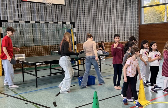 Die Schulsportmentoren unterstützen beim Sport in der Kirbachschule.  <span class='image-autor'>Foto: Glemser</span>