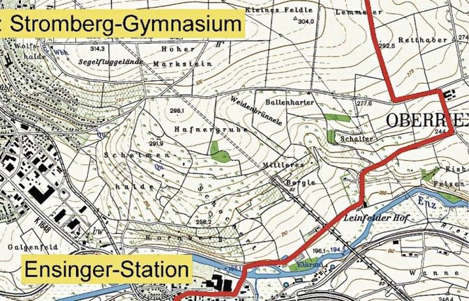 Die Wanderstrecke bei der S-VKZ-Tour 2018.