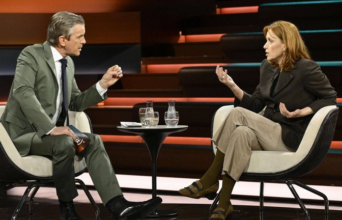 Markus Lanz mir Karien Prien, als die CDU-Politikerin im April diesen Jahres bereits in seiner Talkshow zu Gast war. (Archivbild)<span class='image-autor'>Foto: IMAGO/teutopress/IMAGO/teutopress GmbH</span>