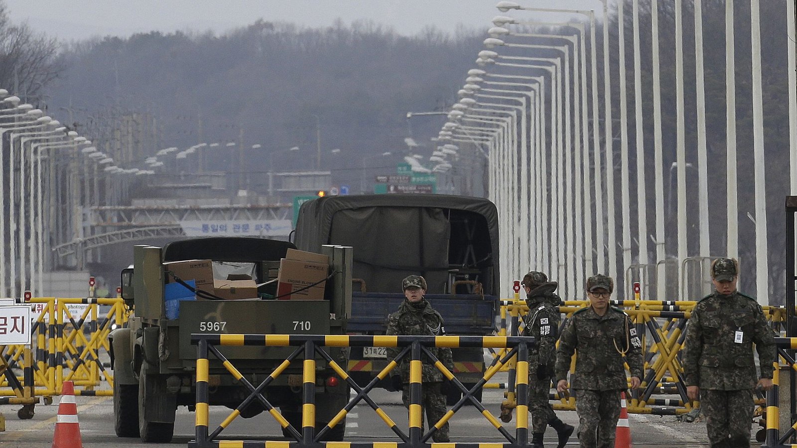 Die innerkoreanische Grenze ist schwer bewacht.Foto: dpa/Ahn Young-Joon Die innerkoreanische Grenze ist schwer bewacht.Foto: dpa/Ahn Young-Joon