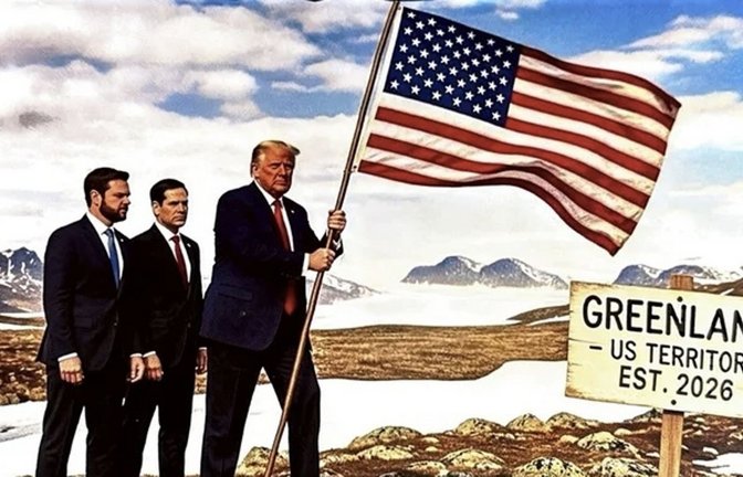 America First: JD Vance, Marco Rubio und Donald Trump  (von links) wollen Grönland.<span class='image-autor'>Foto: @realDonaldTrump/Truth Social</span>