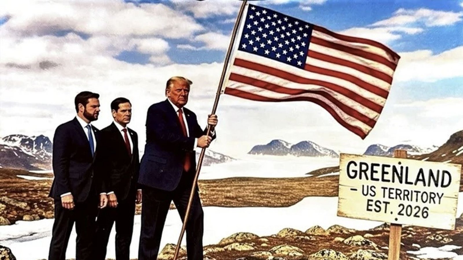 America First: JD Vance, Marco Rubio und Donald Trump  (von links) wollen Grönland.Foto: @realDonaldTrump/Truth Social