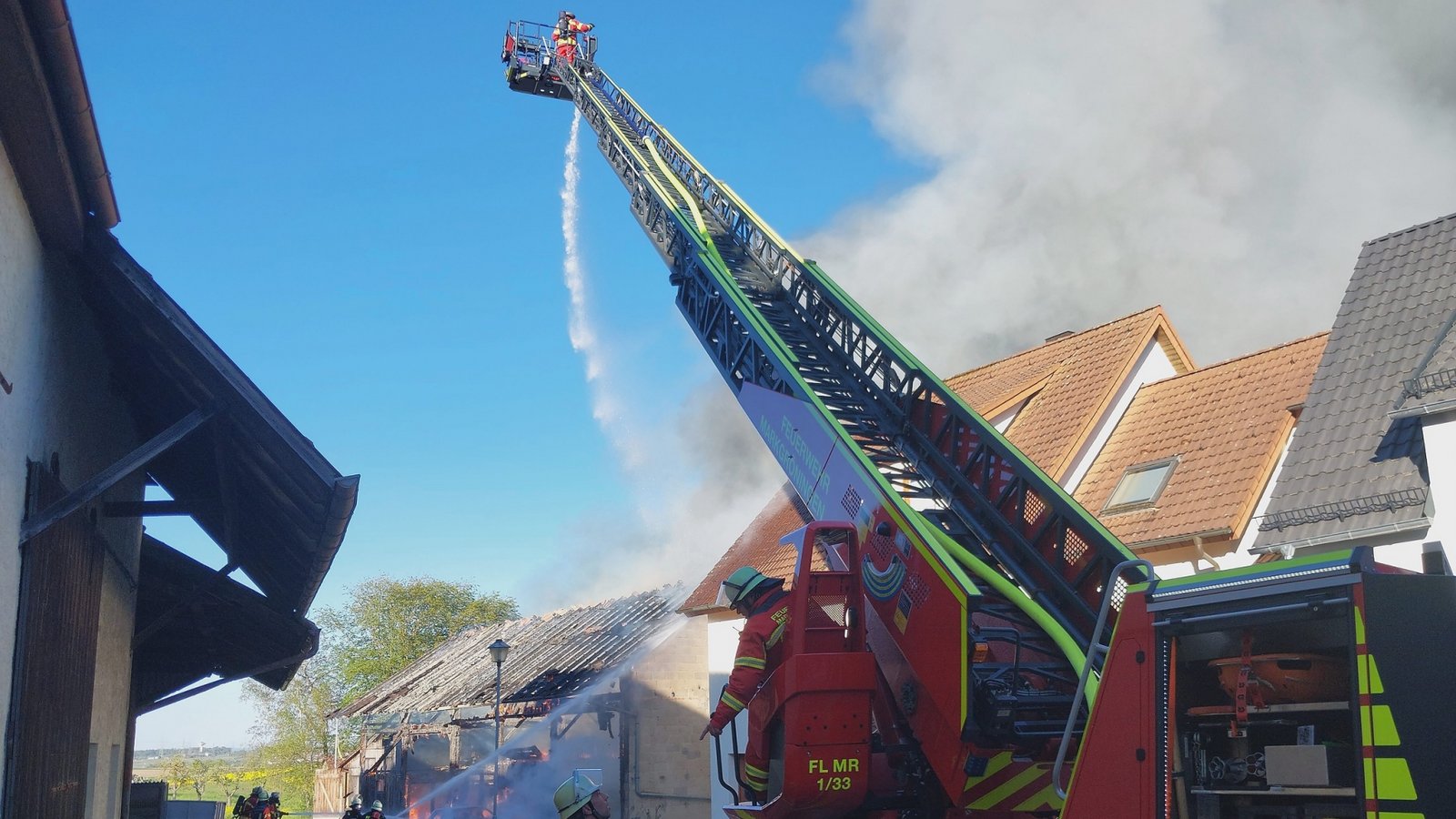 Großeinsatz im Hardt- und Schönbühlhof.  Foto: KS-Images.de/Andreas Rometsch