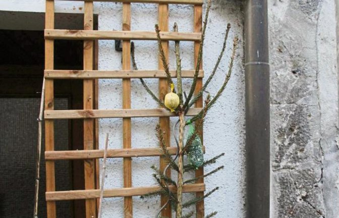 Was tun mit dem alten Christbaum? In Vaihingen gibt’s kreative Vorschläge. Foto: Rostek