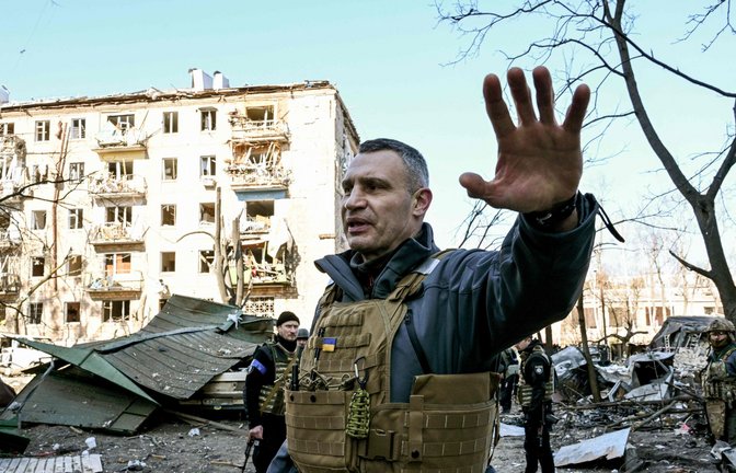 Vitali Klitschko weist  Präsident  Selenskyj verbal zurecht.<span class='image-autor'>Foto: AFP/SERGEI SUPINSKY</span>