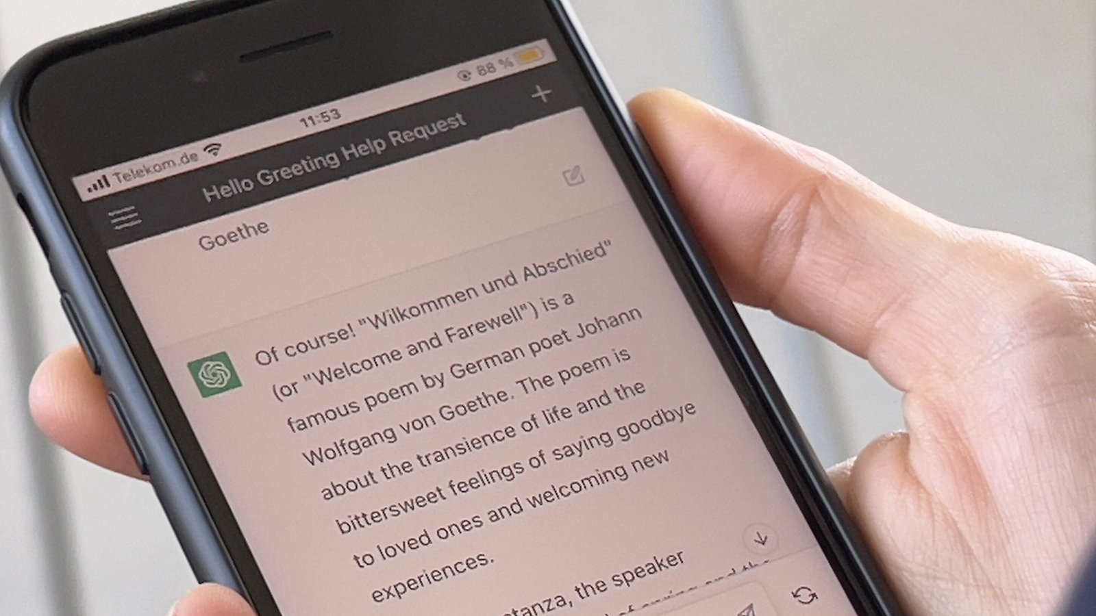 ChatGPT macht KI für viele unmittelbar erlebbar.Foto: dpa/Jessica Lichetzki ChatGPT macht KI für viele unmittelbar erlebbar.Foto: dpa/Jessica Lichetzki