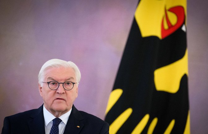Sieht sich plötzlich in den Konflikt um das Cannabis-Gesetz hineingezogen: Bundespräsident Frank-Walter Steinmeier.<span class='image-autor'>Foto: dpa/Bernd von Jutrczenka</span>