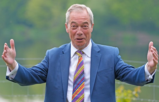 Der Chef der rechtspopulistischen Partei Reform UK gilt als Vater des Brexits und profitiert von dessen Folgen. (Archivfoto)<span class='image-autor'>Foto: Peter Byrne/PA Wire/dpa</span>