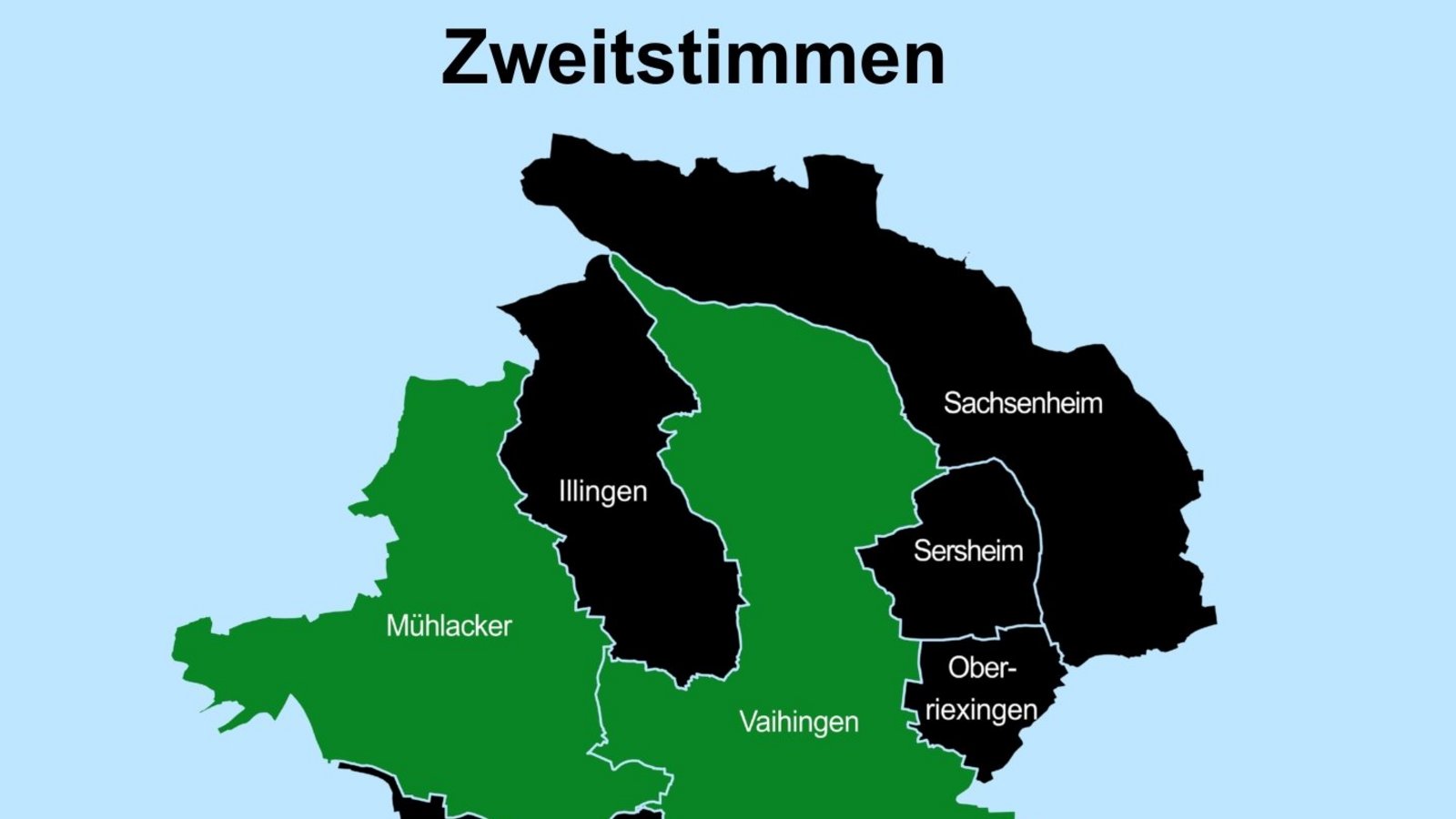 In Mühlacker und Vaihingen holen die Grünen die meisten Stimmen.