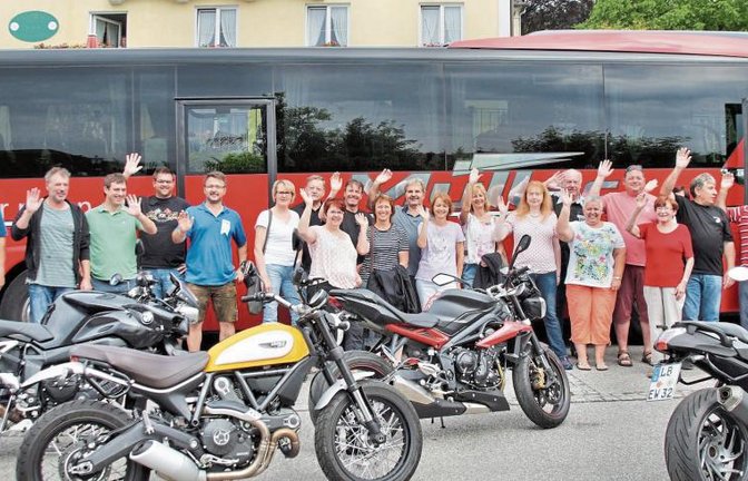 Die Motorradfreunde Hohenhaslach in der Wachau. Foto: p