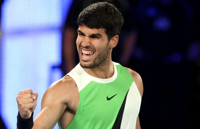 Jubel bei Carlos Alcaraz<span class='image-autor'>Foto: AFP/DAVID GRAY</span>