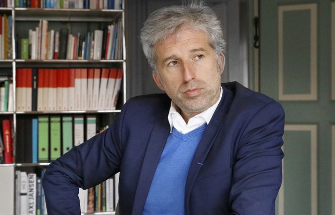 Boris Palmer sagt beim Gespräch im Rathaus: „Ich habe mir vorgenommen, länger zu überlegen.“<span class='image-autor'>Foto: Horst Haas</span>