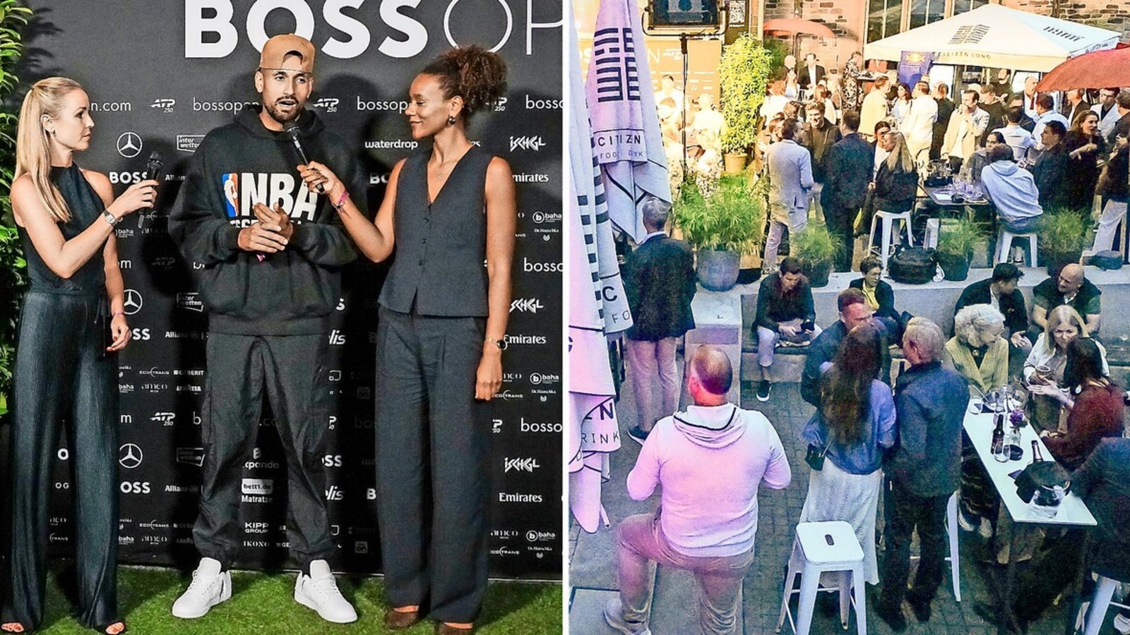 Comeback bei den Boss Open: Ein Stargast des Abends war der australische Tennisprofi Nick Kyrgios (li.). Geladene Gäste feierten bei der Players Party am Rande der Stuttgarter Tennisturniers.Foto: Lichtgut/Ferdinando Iannone Comeback bei den Boss Open: Ein Stargast des Abends war der australische Tennisprofi Nick Kyrgios (li.). Geladene Gäste feierten bei der Players Party am Rande der Stuttgarter Tennisturniers.Foto: Lichtgut/Ferdinando Iannone
