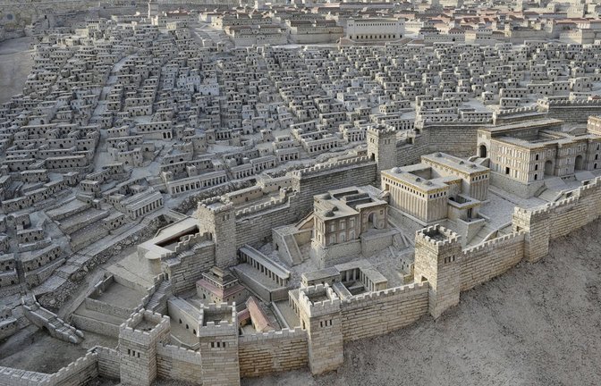 Modell von Jerusalem vor der Eroberung durch römische Truppen im Jahr 70 n. Chr.<span class='image-autor'>Foto: Imago</span>
