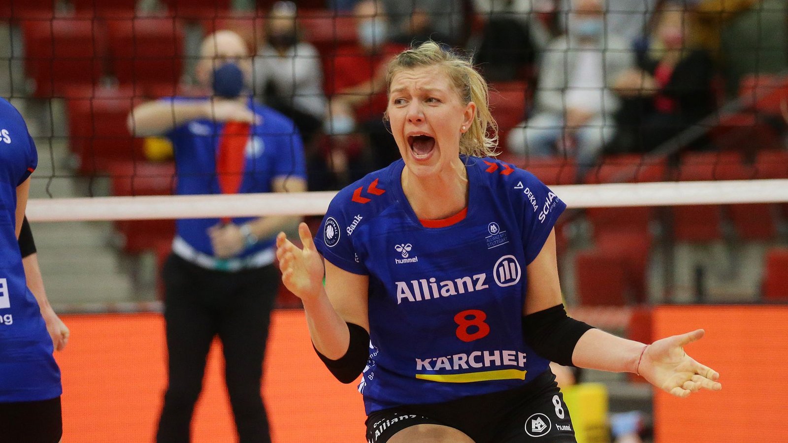 Voller Emotionalität und Leidenschaft: Zuspielerin Ilka Van de Vyver ist eine der Führungskräfte bei Volleyball-Bundesligist Allianz MTV Stuttgart.

Foto: Pressefoto BaumannFoto: &nbsp;