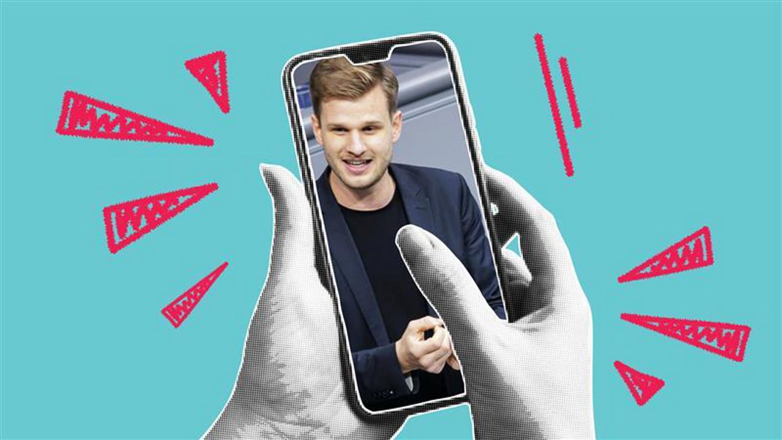 Der ehemalige SPD-Abgeordnete Robin Mesarosch ist auf Tiktok sehr aktiv – und als einer von wenigen in seiner Partei auf der Plattform erfolgreich.Foto: IMAGO / photothek, Montage: Ruckaberle