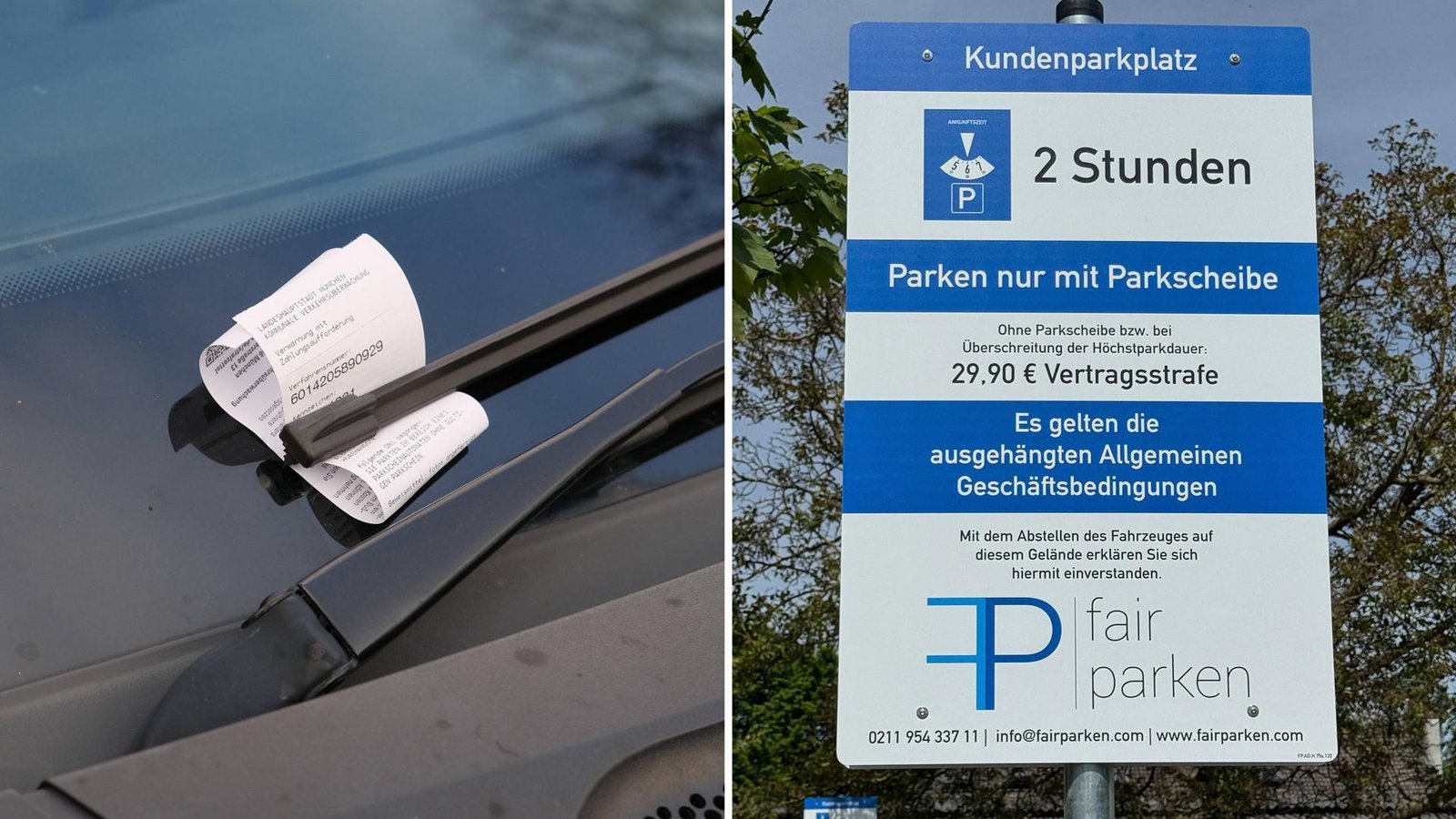 Private Unternehmen wie etwa fair parken können auf einem Supermarkt- Parkplatz Strafzettel verteilen (Symbolbilder).Foto: IMAGO/S. Gottschalk, IMAGO / Jan Huebner Private Unternehmen wie etwa fair parken können auf einem Supermarkt- Parkplatz Strafzettel verteilen (Symbolbilder).Foto: IMAGO/S. Gottschalk, IMAGO / Jan Huebner