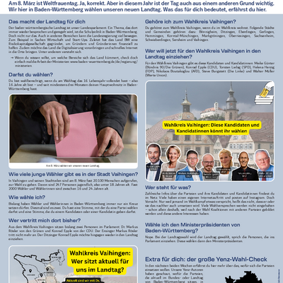 Wahlkreis Vaihingen: Diese sieben Kandidaten und Kandidatinnen kannst du bei der Landtagswahl wählen