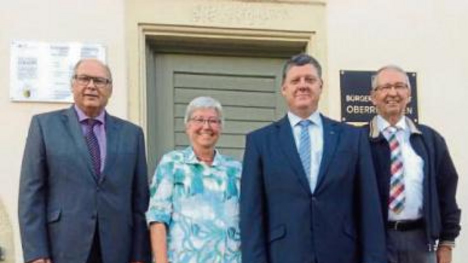 Bürgermeister Werner Somlai mit Helga Eberle, Landtagskandidat Robert Zitzmann und Friedrich Wahl (von links). Foto: p Bürgermeister Werner Somlai mit Helga Eberle, Landtagskandidat Robert Zitzmann und Friedrich Wahl (von links). Foto: p