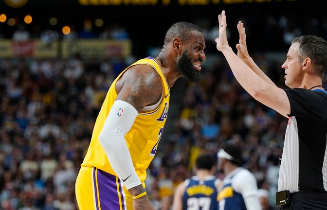 NBA-Superstar LeBron James ist mit den Los Angeles Lakers in den Playoffs gescheitert.<span class='image-autor'>Foto: David Zalubowski/AP/dpa</span>