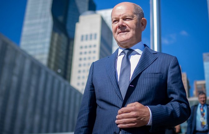 Während Brandenburg wählte, weilte Olaf Scholz in New York.<span class='image-autor'>Foto: dpa/Michael Kappeler</span>