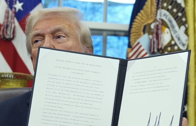 Der US-Präsident plant Strafzölle auf Auto-Importe. (Archivbild)<span class='image-autor'>Foto: dpa/Alex Brandon</span>