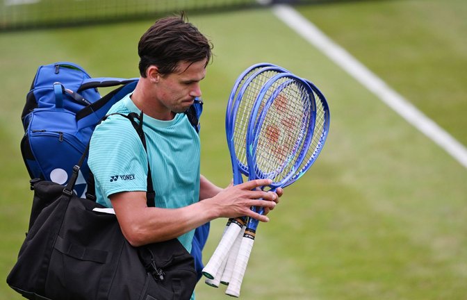 Daniel Altmaier ärgerte sich nach seinem Erstrunden-Aus in Stuttgart über das Verhalten seines Gegners Frances Tiafoe.<span class='image-autor'>Foto: Marijan Murat/dpa/Marijan Murat</span>